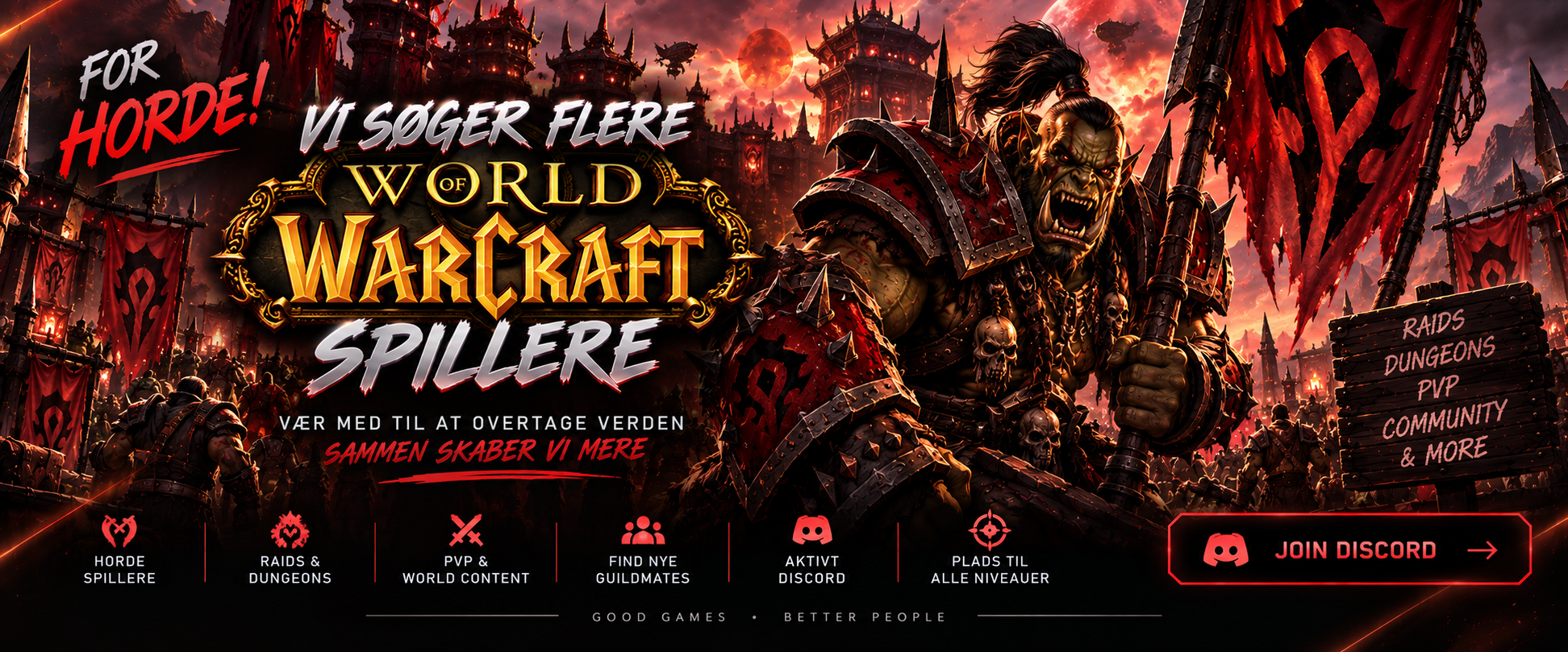 Vi søger flere World of Warcraft-spillere!